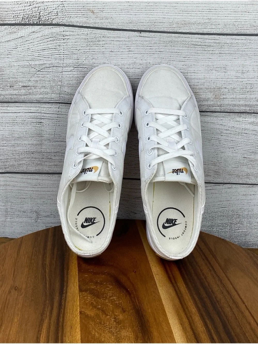 Nike Court Legacy Mule White Slip On Canvas Shoe DB3970-100 Women’s Size 8.5 - Picture 8 of 10